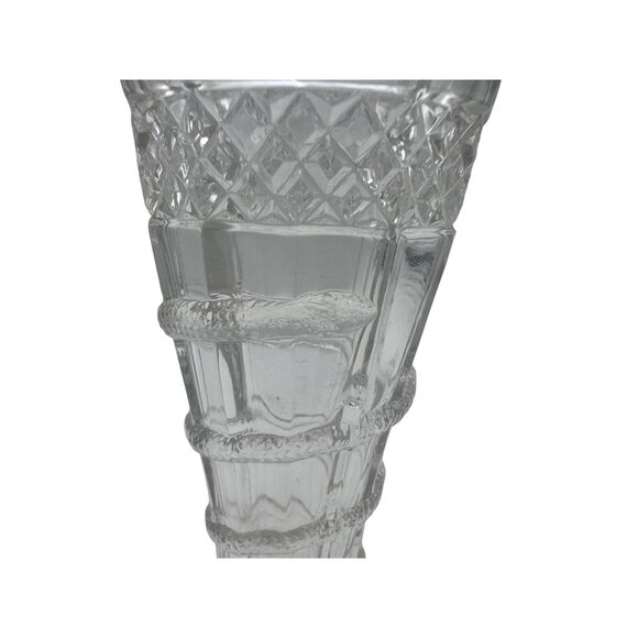 Vintage Clear Glass Snake Coil Vase Serpent Design 5.25" United States Glass Co - Picture 6 of 6